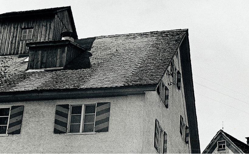altes Bräuhaus mit Brauereigaststätte zum Rössle in Baustetten um 1928