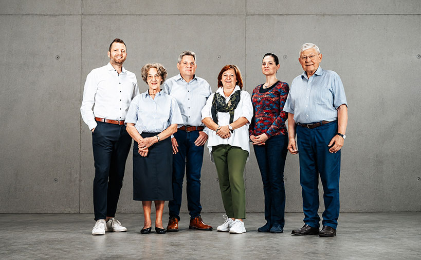 Eignerfamilie Zimmermann mit Geschäftsführer Benjamin Ogger